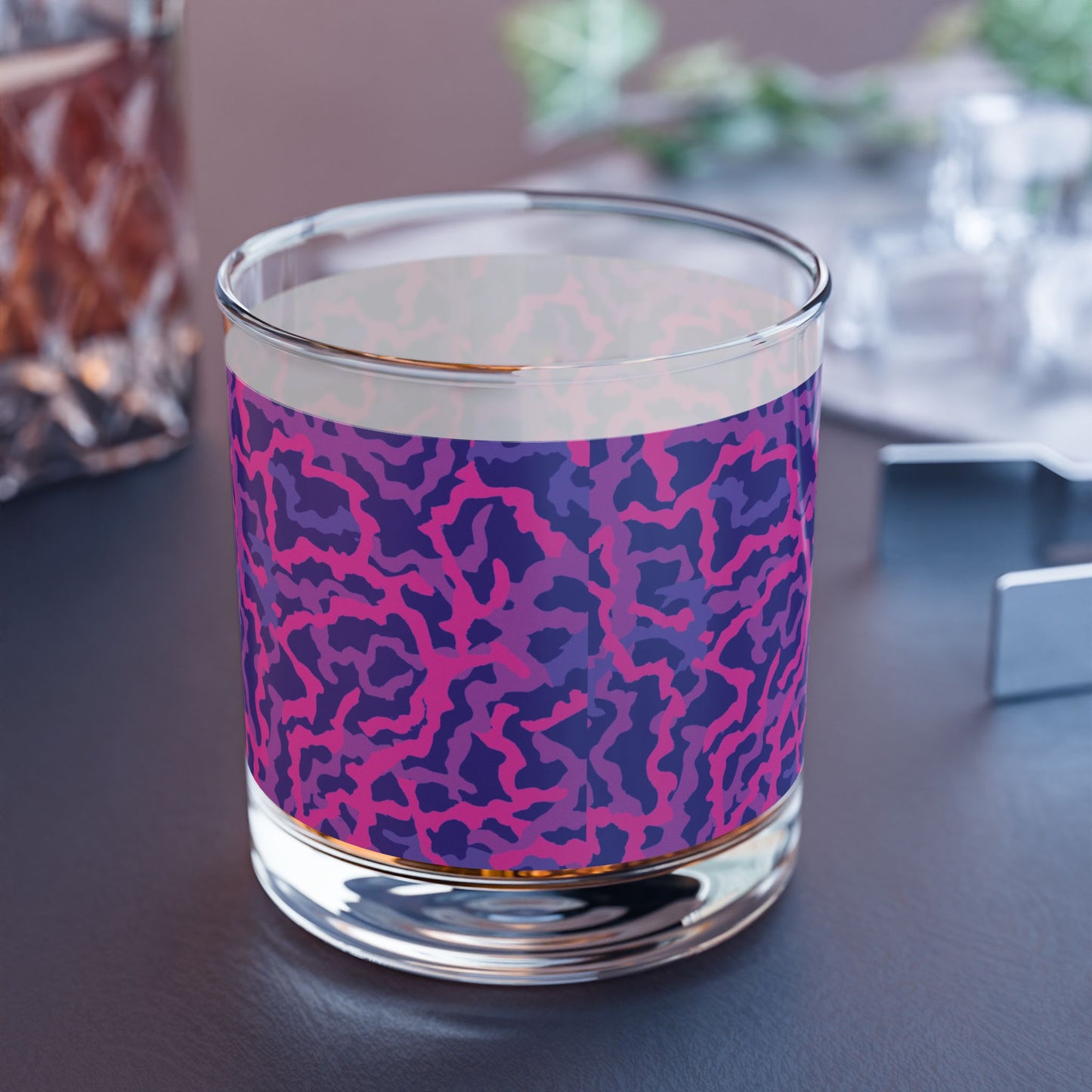 Tropical Paradise Rocks Glass - 10oz Colorful Coral Threads/Heatwave Design