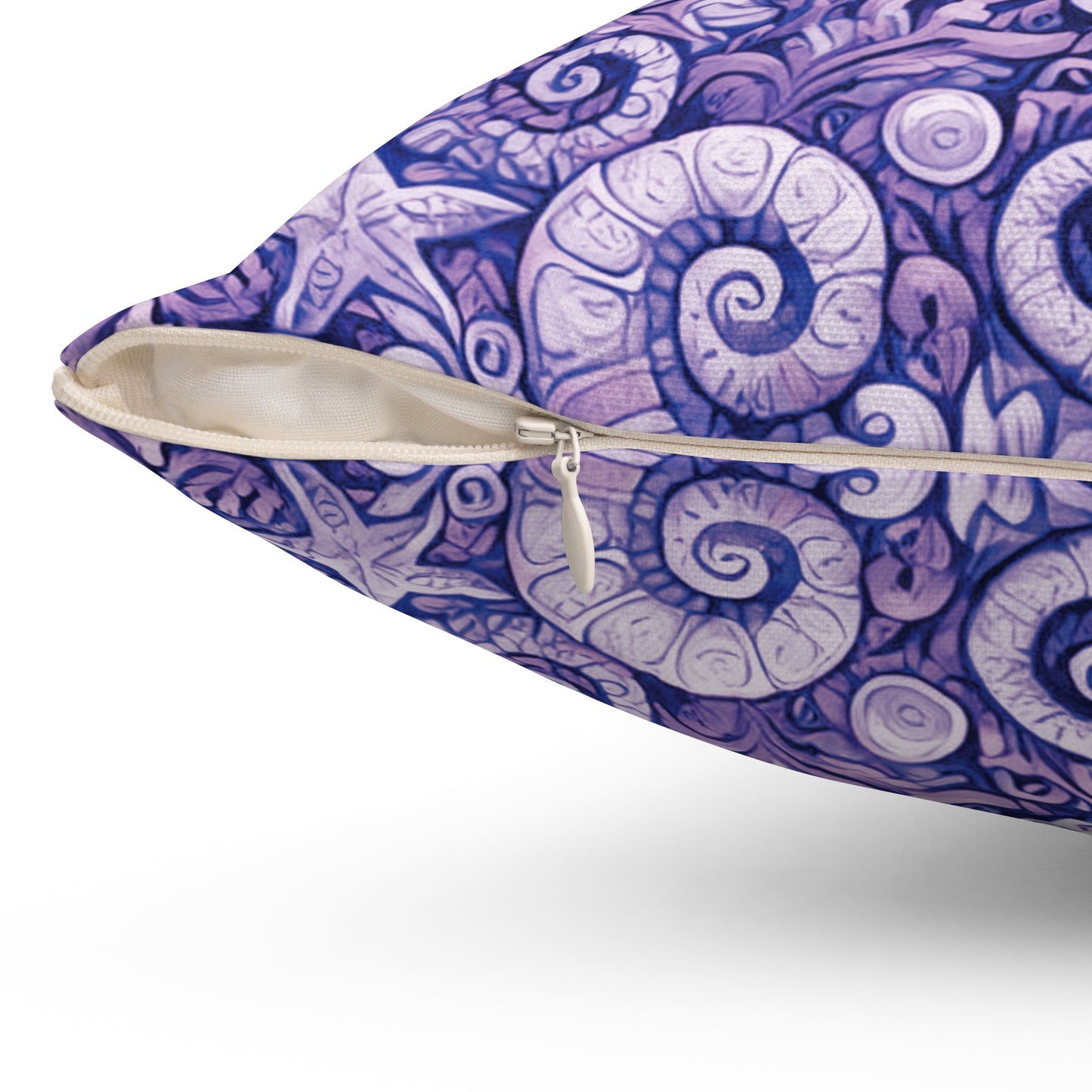 Decorative Pillow - Accent Cushion, 4 Sizes / Seahorse Trio, Amethyst