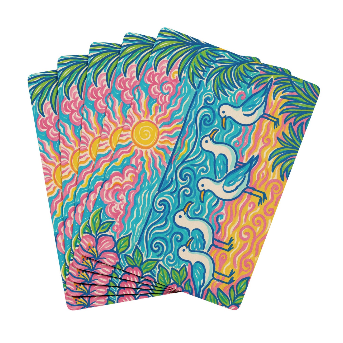 Poker Playing Cards - Tropical Beach Seagulls
