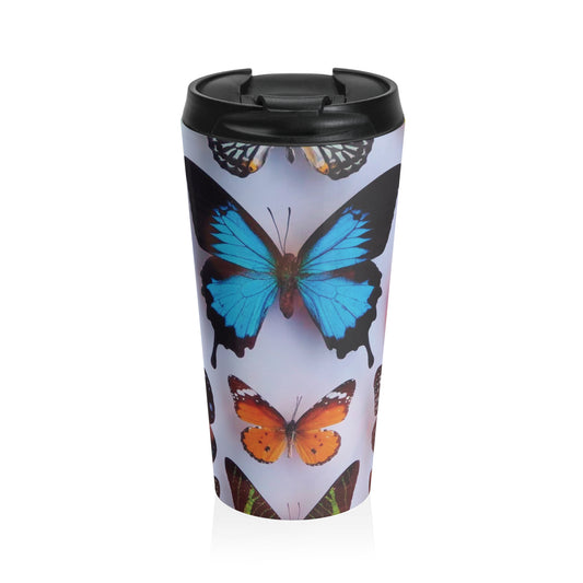 15 oz. Stainless Steel Travel Mug / Real Butterflies Collection