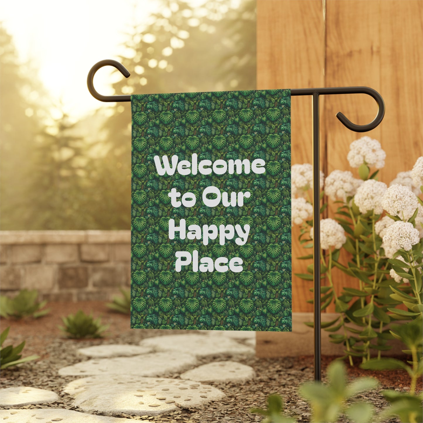 Tropical Garden Flag  - Perfect for Outdoor Decor / Welcome to Our Paradise