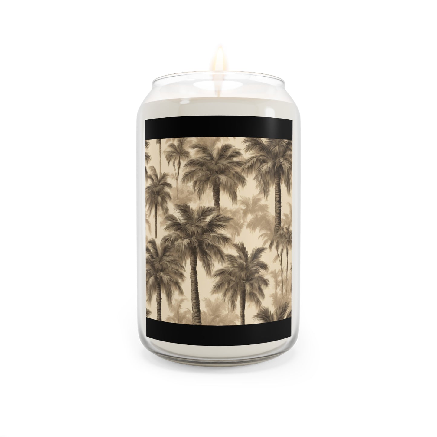 Scented Candle, 13.75oz - Lisa's Fluffy Palms, black