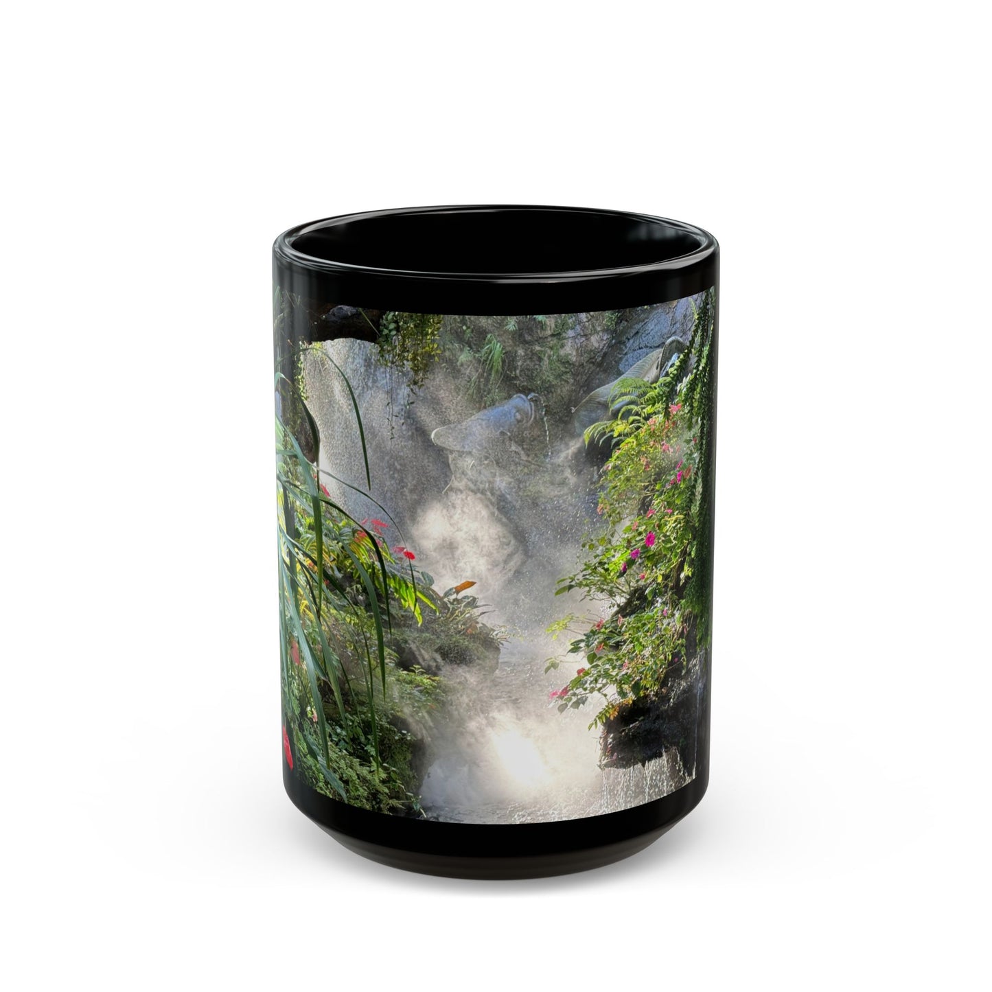 Misty Rainforest River Black Coffee Mug