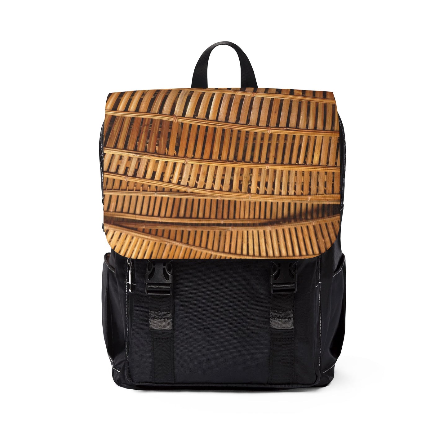 Tropical Casual Backpack - Perfect for Everyday Adventures / Natural Bamboo Flow