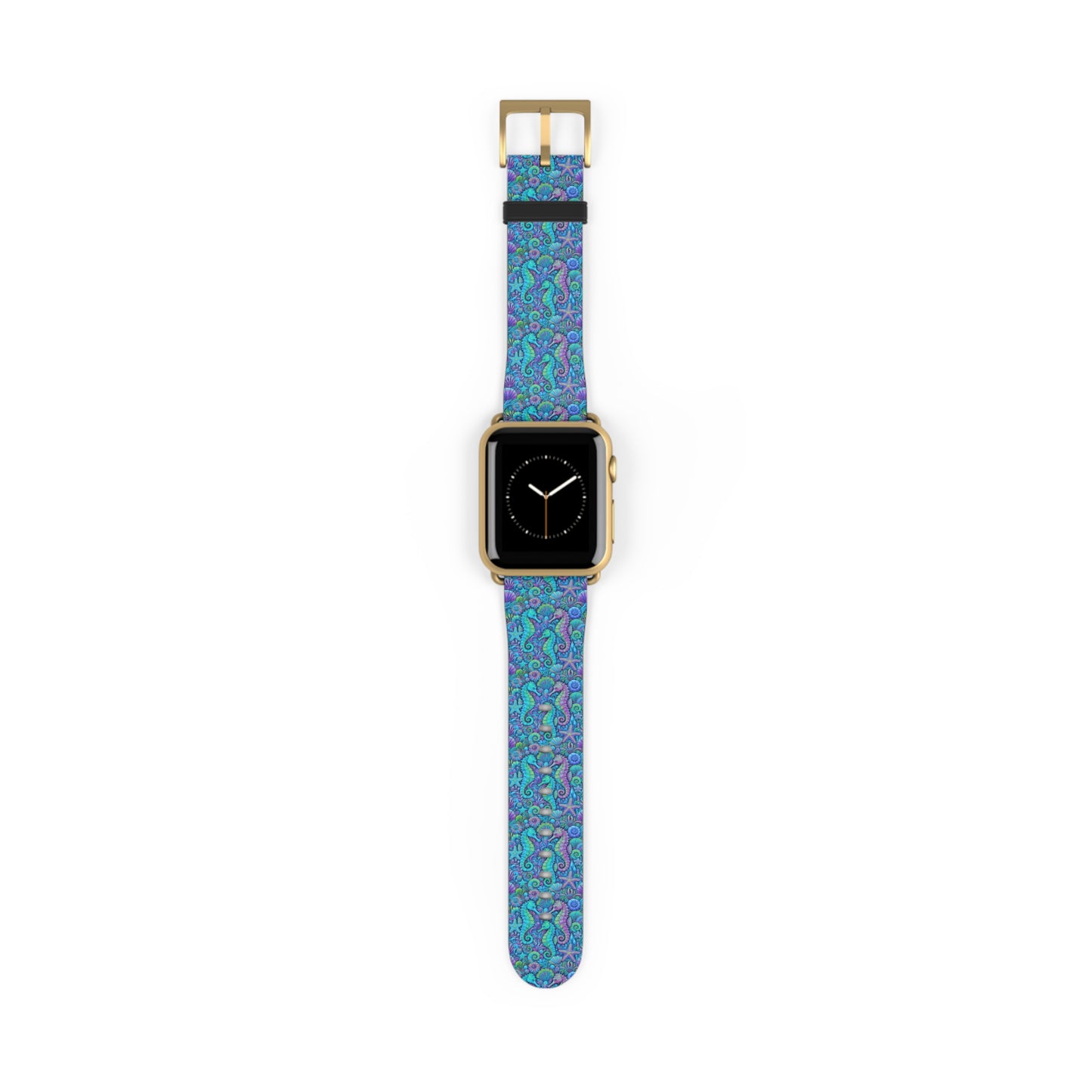 Apple Watch Band - Tropical Seahorse Trio, Turquoise Pop