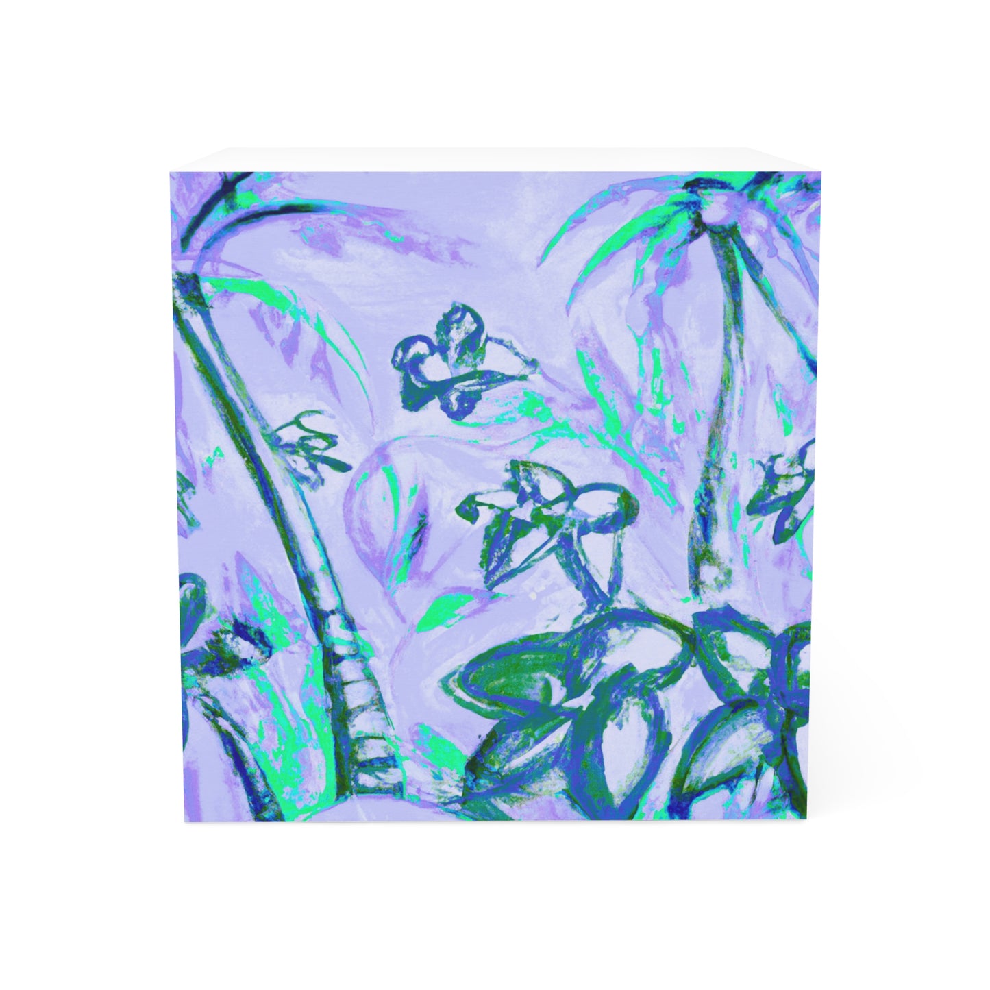 Note Cube - Tropical Doodles, Lilac