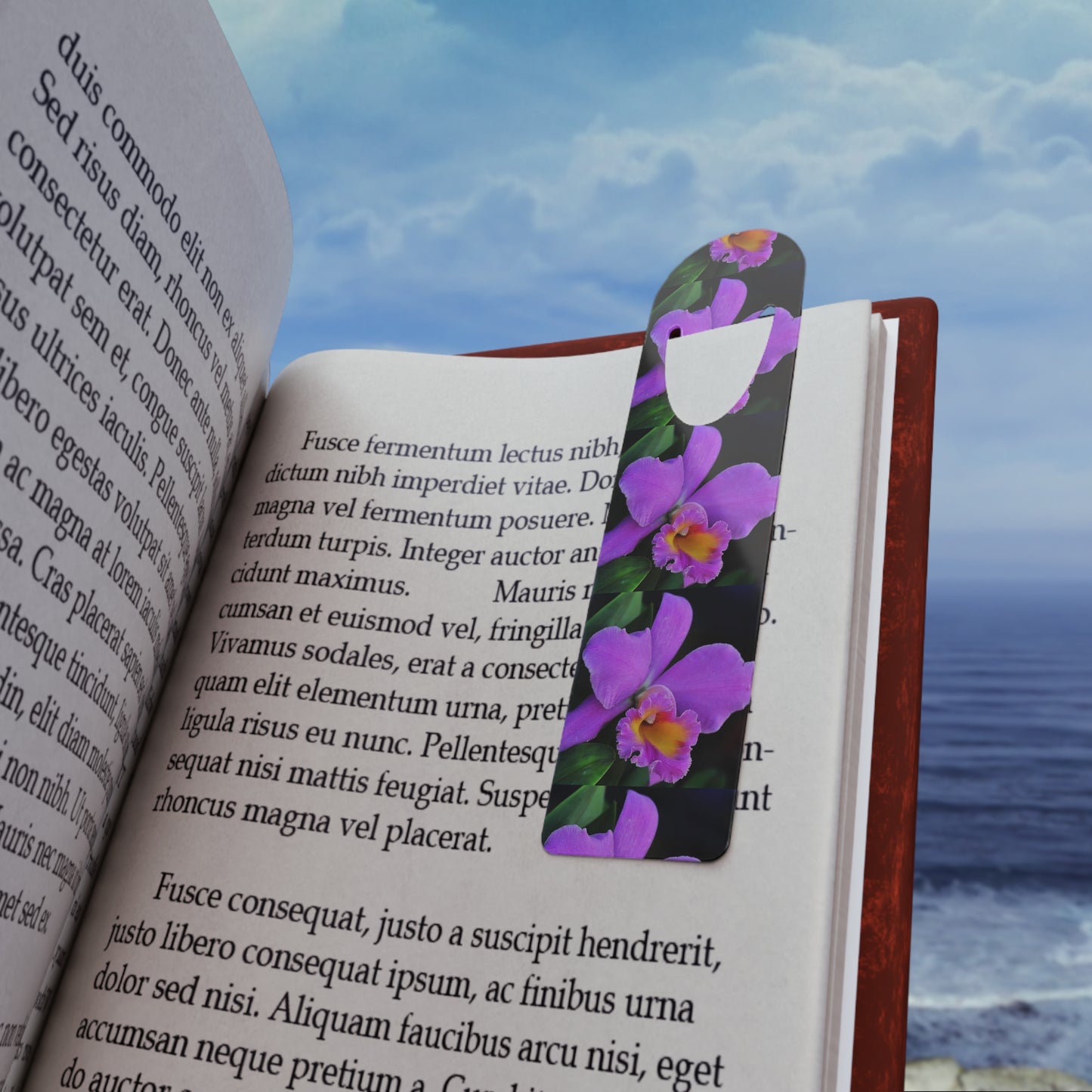 Bookmark - Aluminum, Purple Orchid