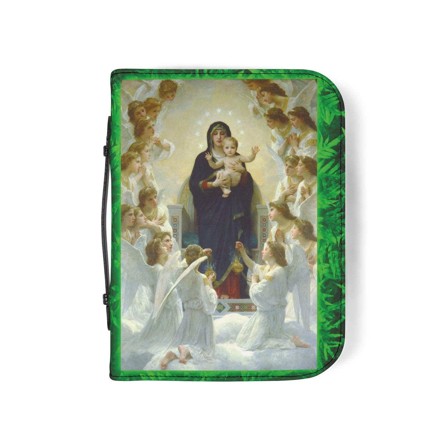 Tropical Glow Bible Cover, Our Lady of Angels / Floral Bible Protector, Christian Church Accessories
