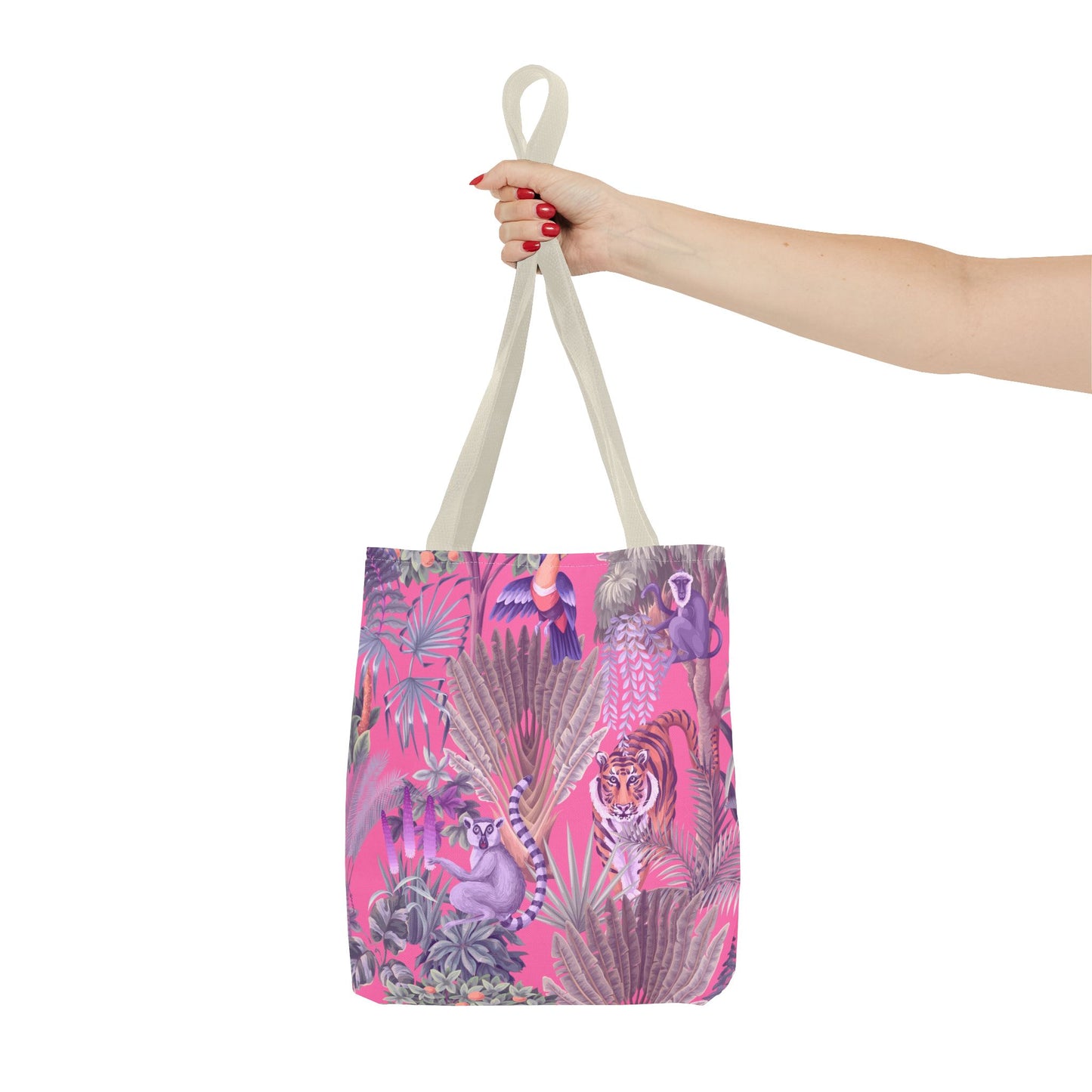 Tiger Haven, Pink Tote Bag - 3 Sizes