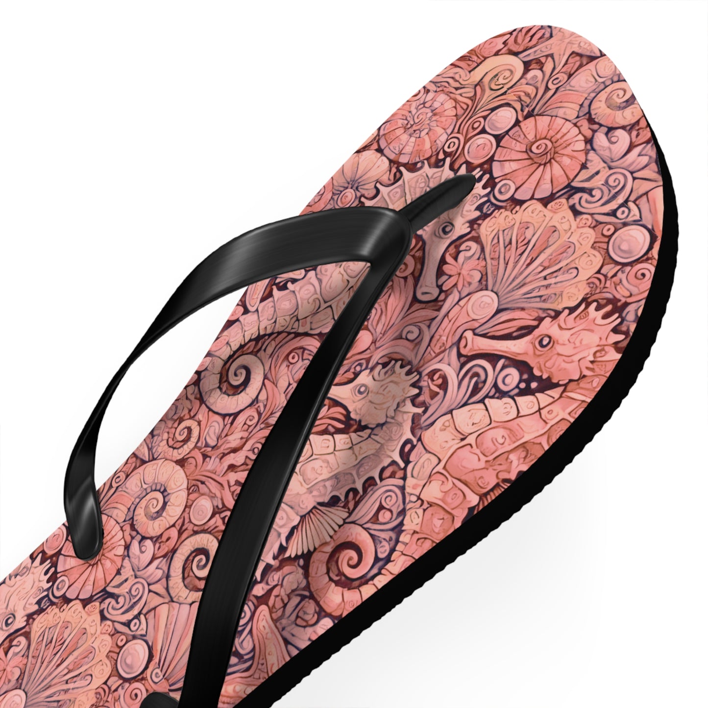 Flip Flops - Seahorses/Red