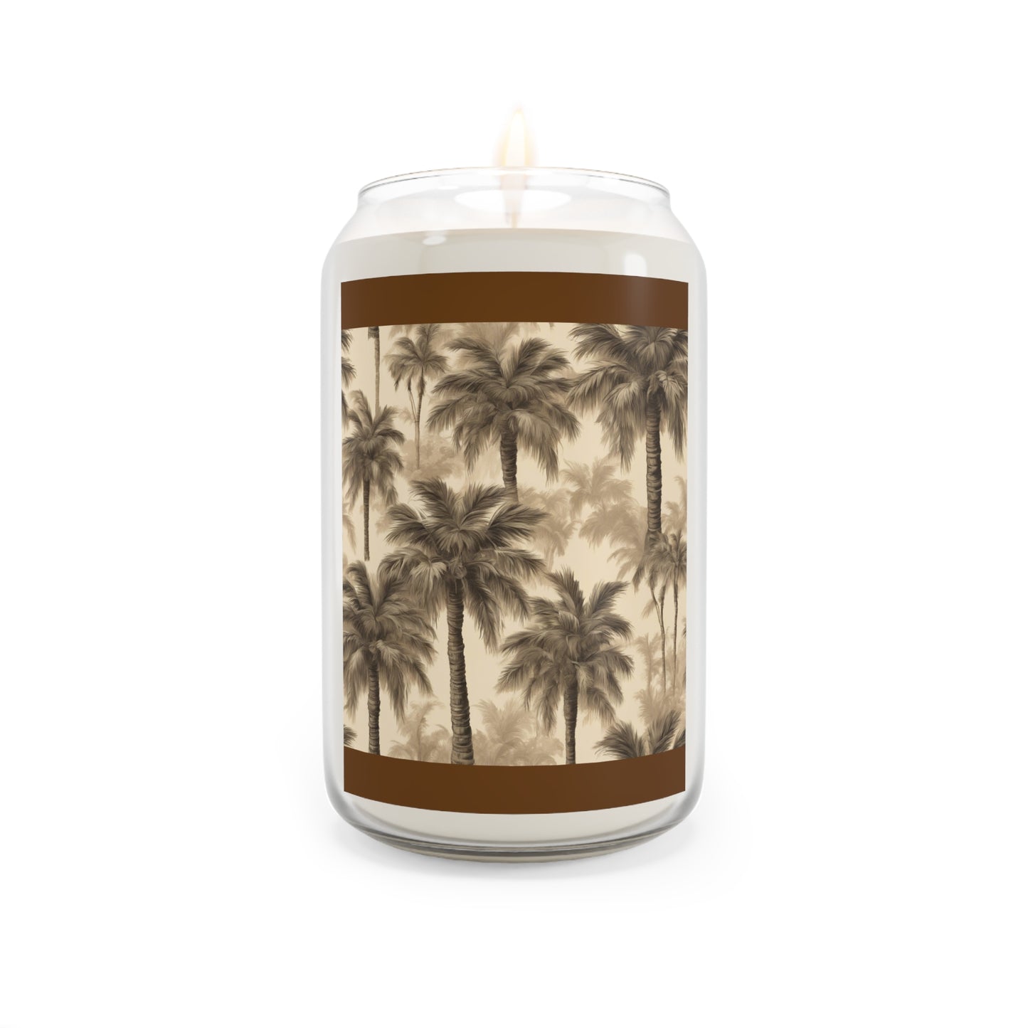 Scented Candle, 13.75oz - Lisa's Fluffy Palms, brown