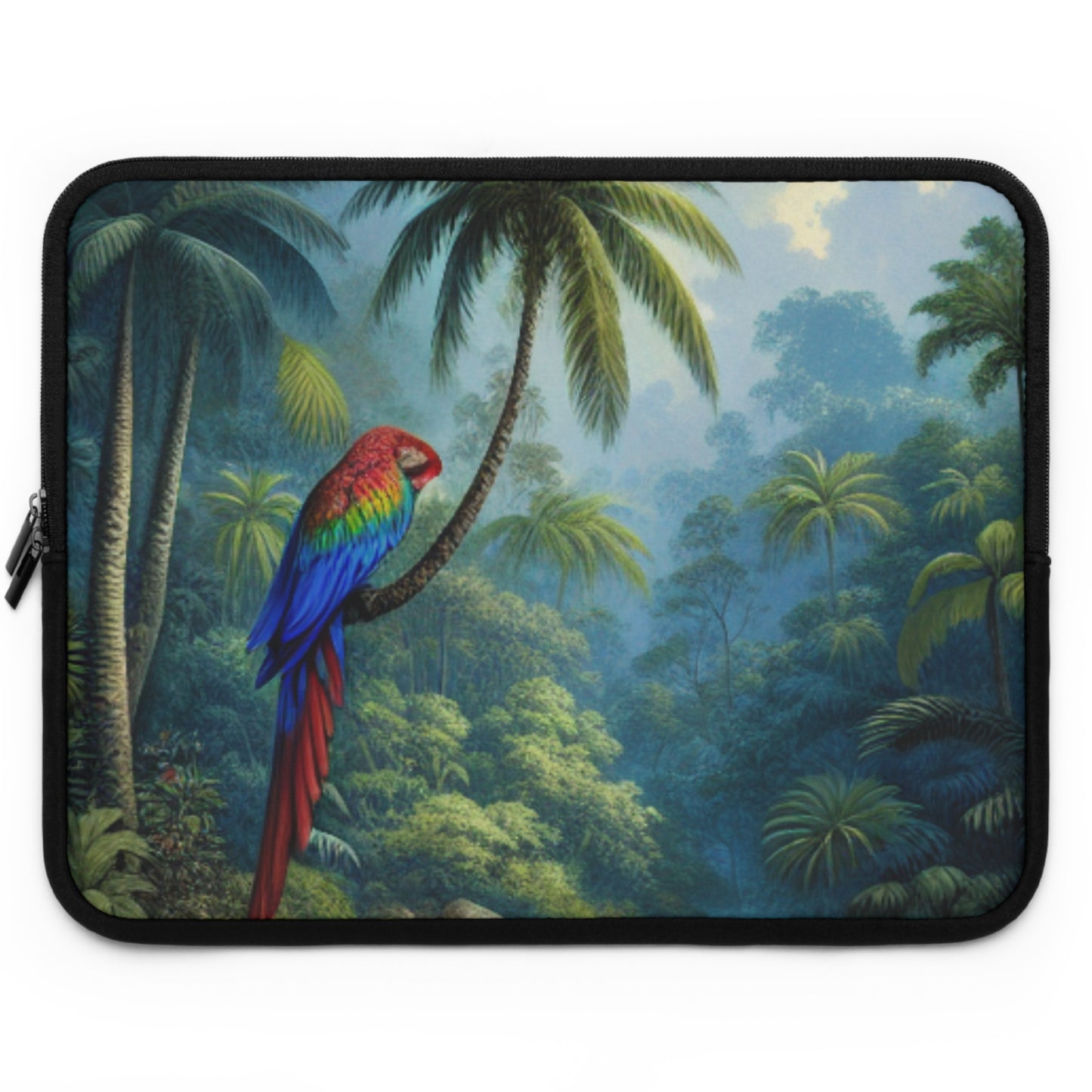 Tropical Laptop Sleeve, 5 Sizes - Perfect for Beach Lovers & Students / Sleeping Parrot Beauty