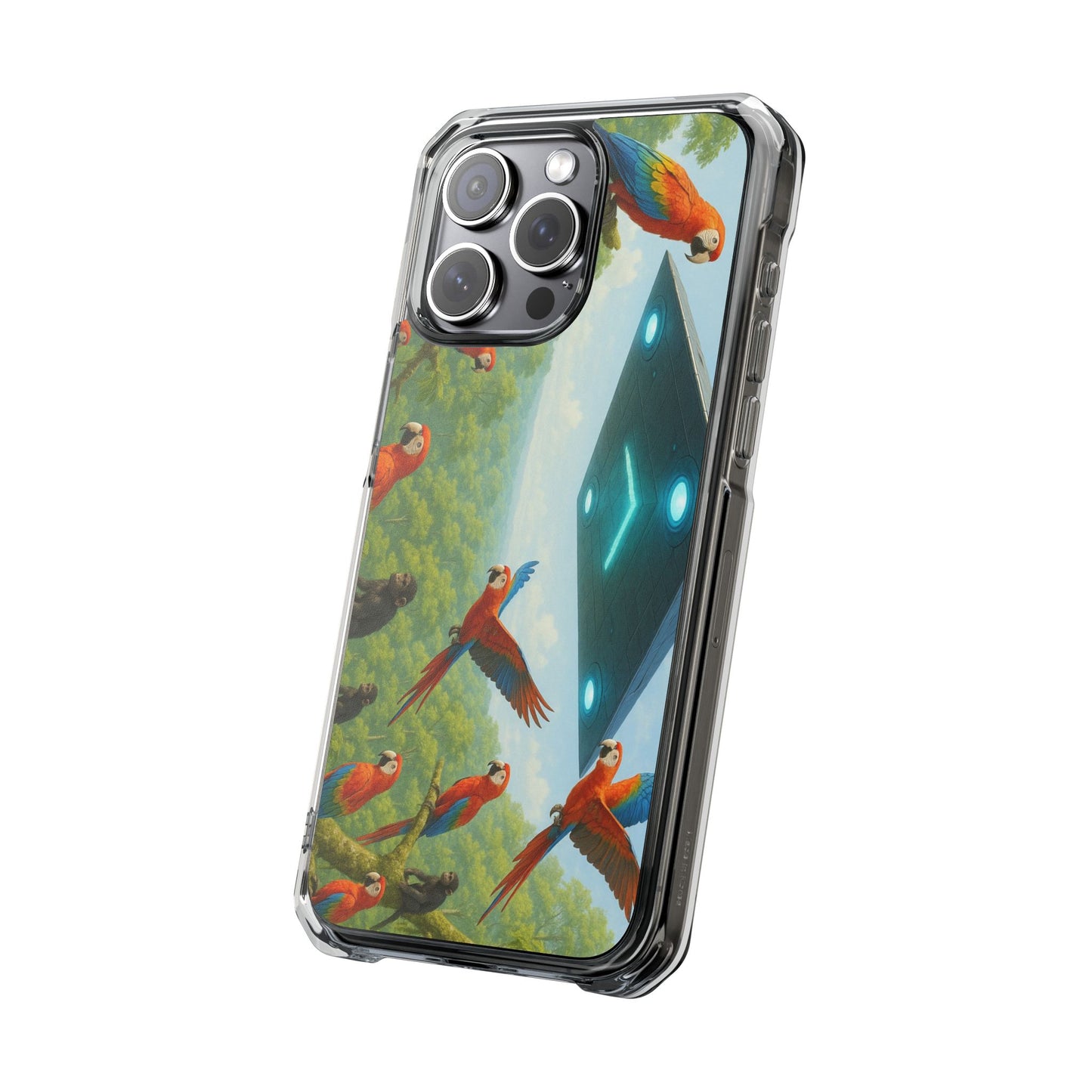UFO and Macaws Magnetic Clear Phone Case, Many Models