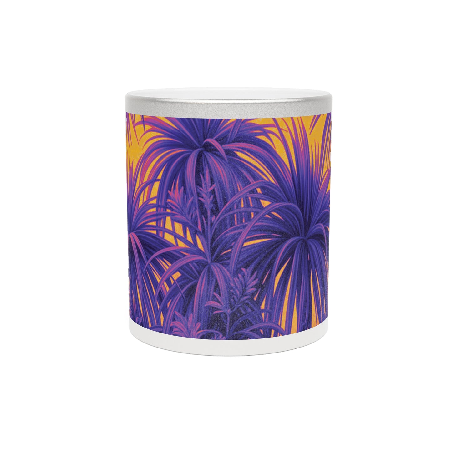 Tropical Metallic Mug, Gold or Silver - Tiny Palm Island Pop