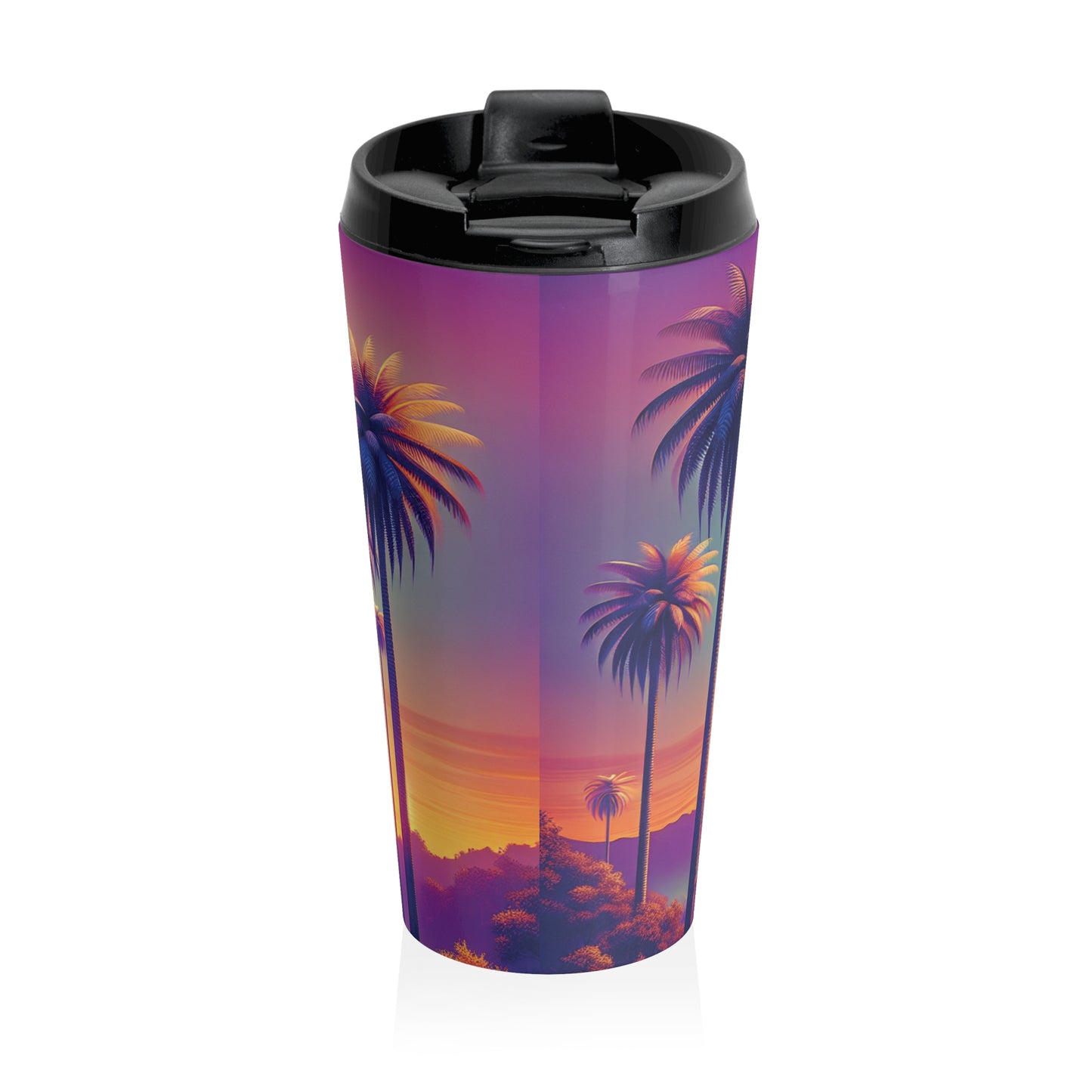 15 oz. Stainless Steel Travel Mug | Sunset Palms