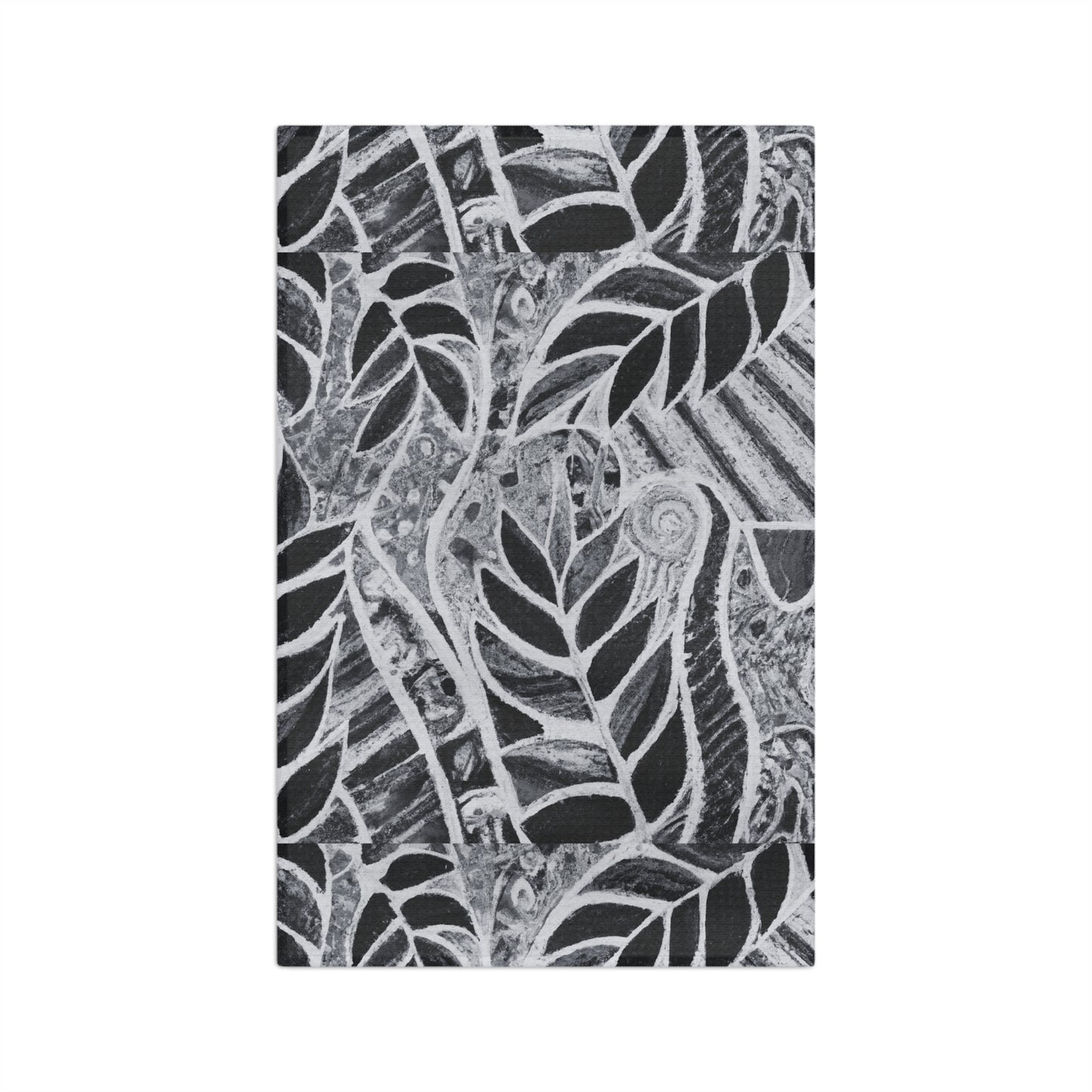Microfiber Coffee/Tea Towel — Black & White Amazon Whimsy