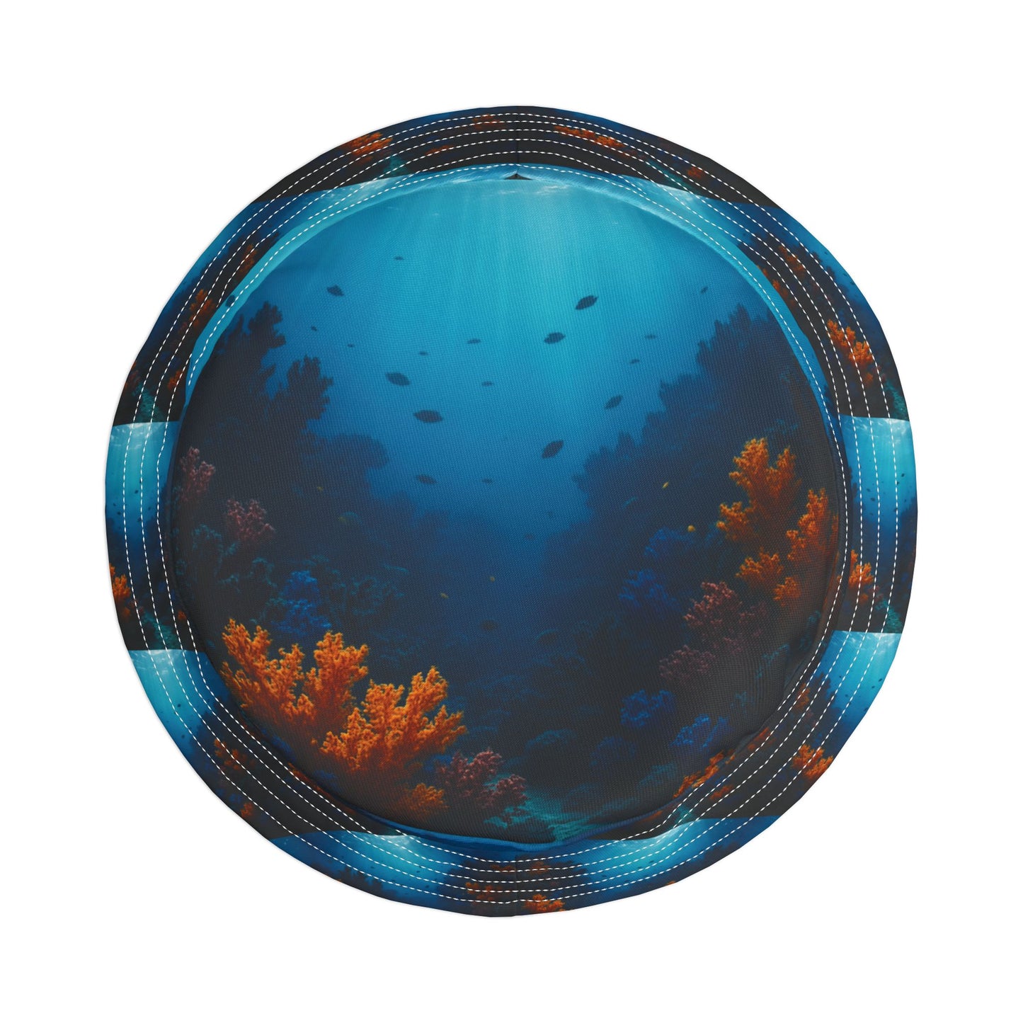 Black and Orange Coral / Polyester Bucket Hat for Beach Lovers