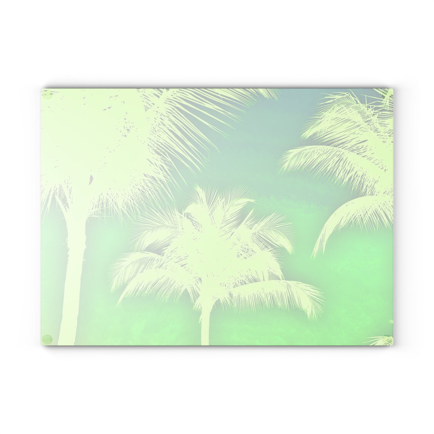 Glass Cutting Board, 2 sizes - Palm Glow/Green