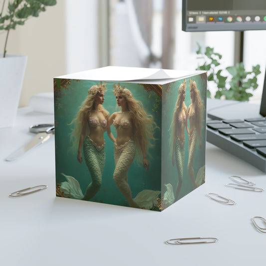 Note Cube - Framed Mermaids