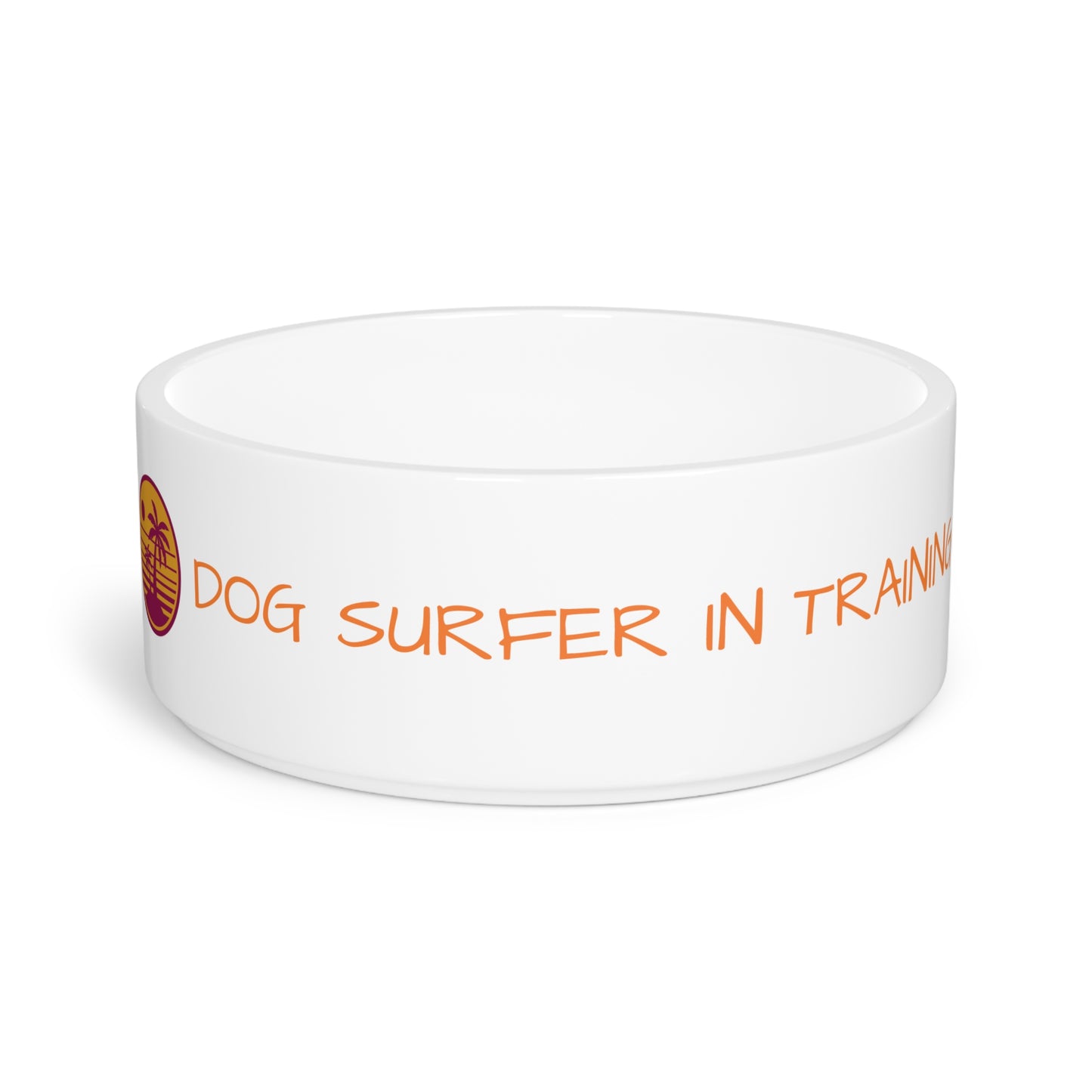 Pet Bowl, Dog Surfer in Training, Lt. Blue