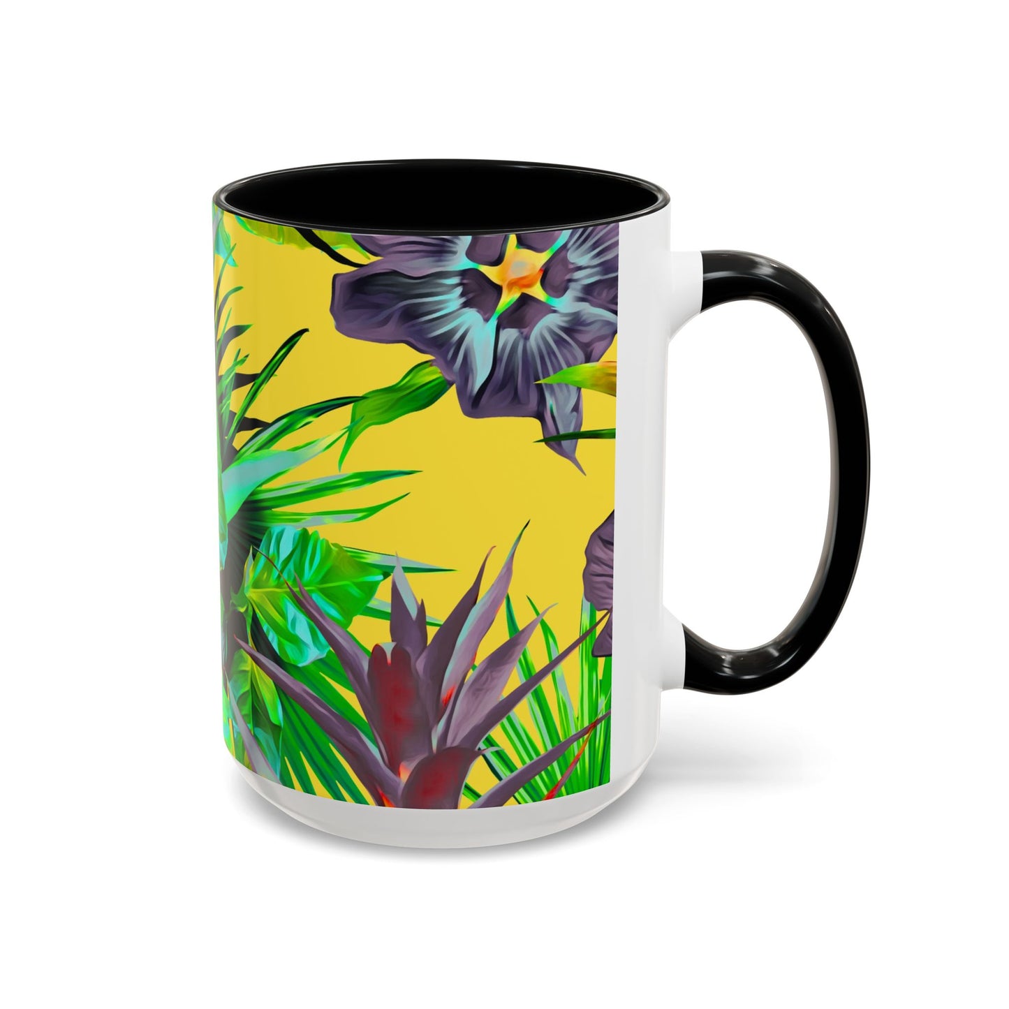 Accent Coffee Mug (11, 15oz), Plant Palooza, yellow / Various Colors