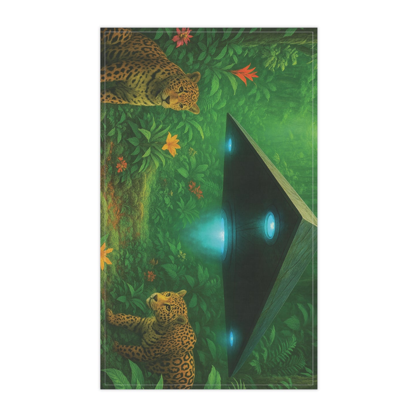 Tea Towels (cotton, poly) / UFO and Jaguars