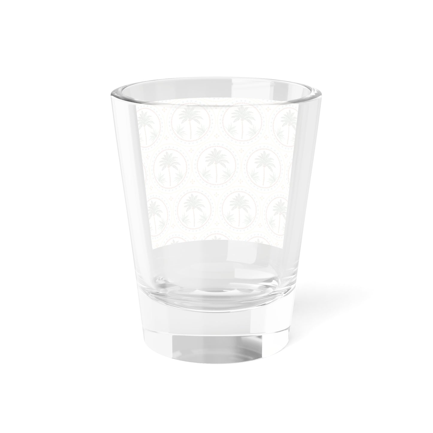 Clear Shot Glass, 1.5oz - Mosaic Palm Tree