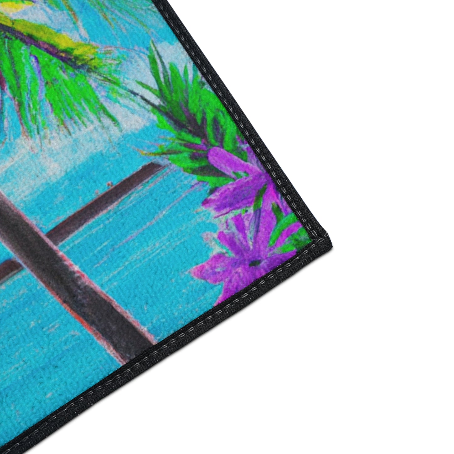 Heavy Duty Floor Mat, 5 Sizes – Tropical Area Rug for Home Décor / Calm Beach
