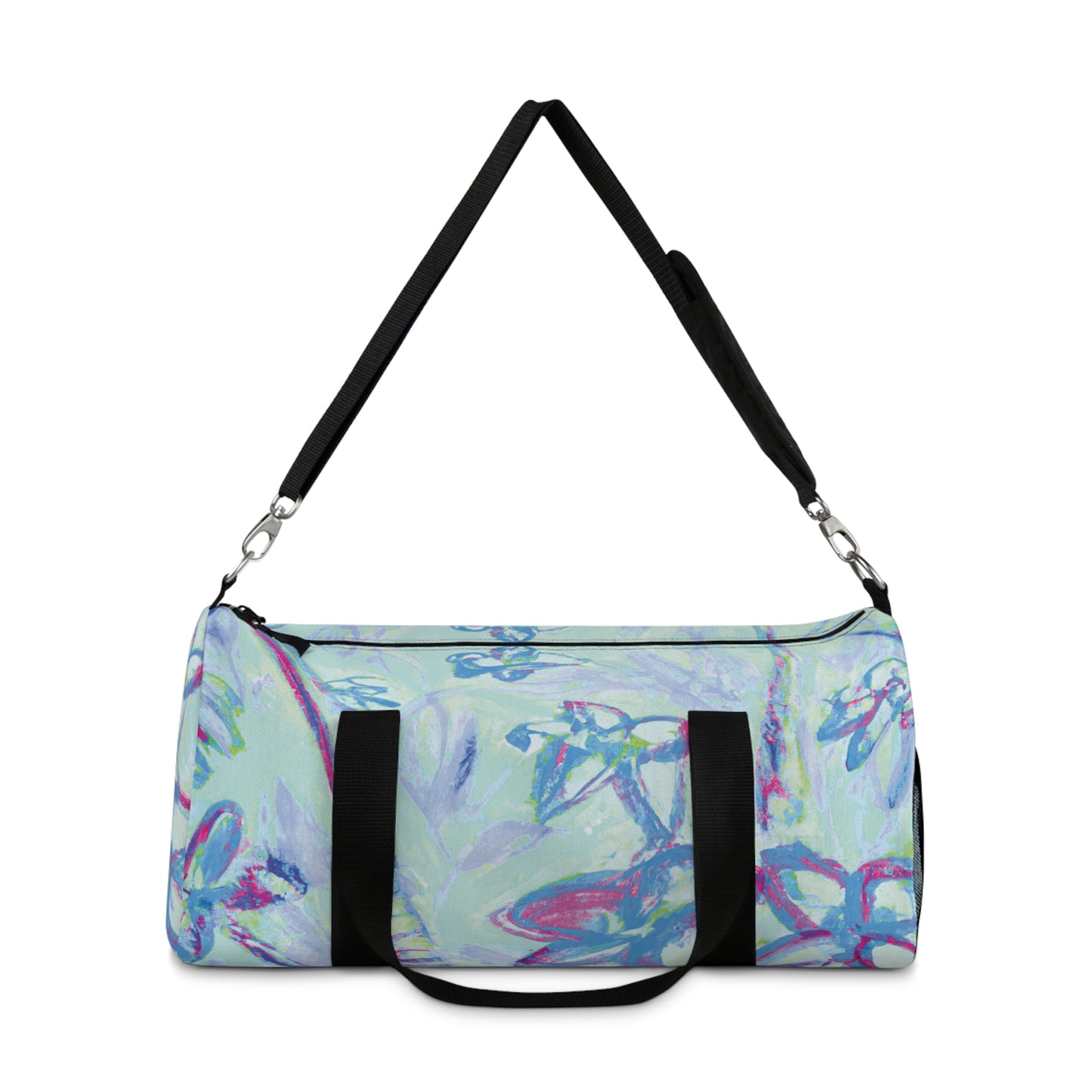 Tropical Rainforest Duffel Bag - Perfect for Travel and Gym / Tropical Doodles, Blue