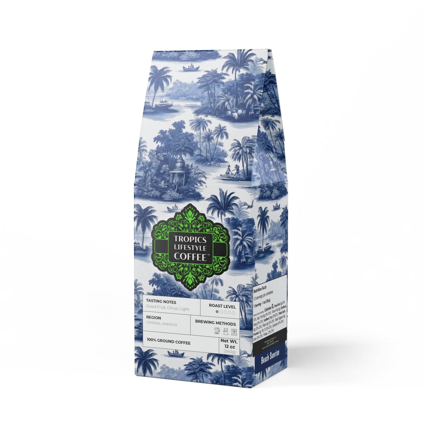 Beach Sunrise Blend™ (Light Roast) Specialty Grade Craft Coffee / My Last Voyage Toile