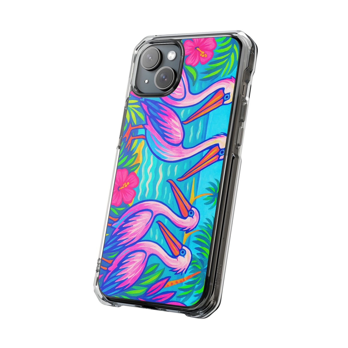 Beach Pelican Party Magnetic Clear Phone Case, Many Models