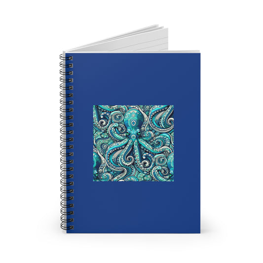Spiral Notebook - Aqua Octopus