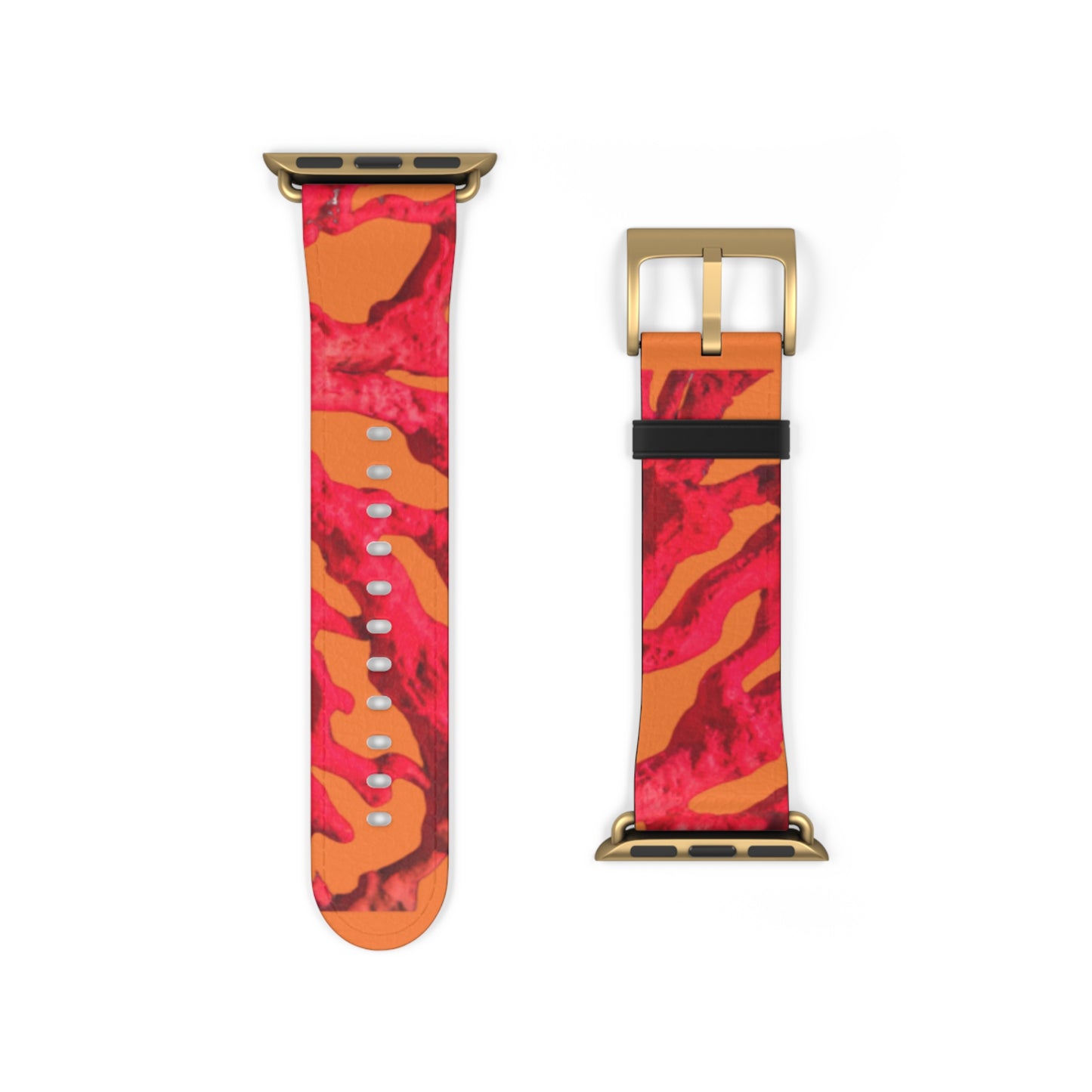 Apple Watch Band - Red Coral, crusta orange background