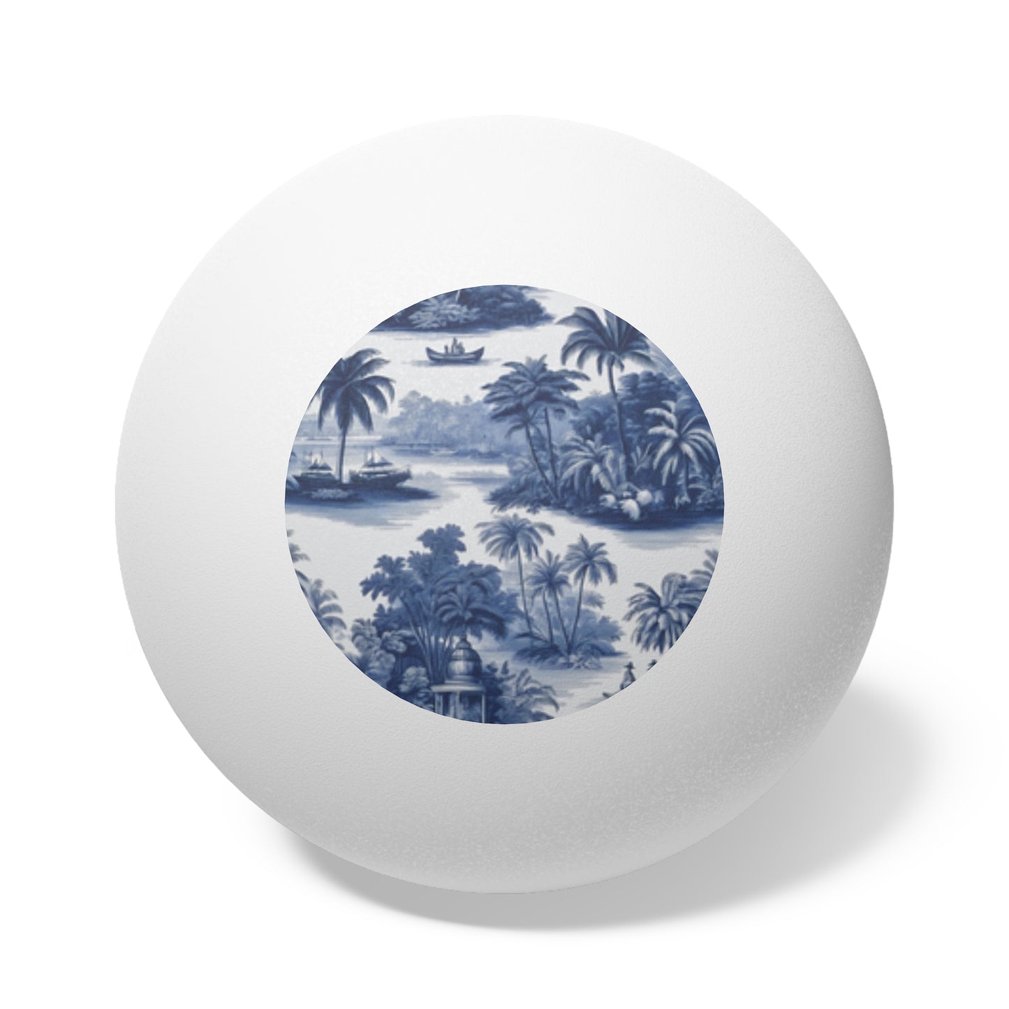 Tropical Paradise Ping Pong Balls - 6 Pack with Travel Toile Blue