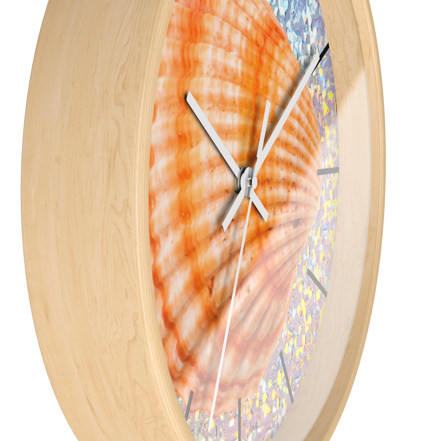 Wall Clock, Disco Orange Scallop, Hands/Base Variants