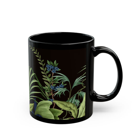 Midnight Jungle Black Coffee Mug