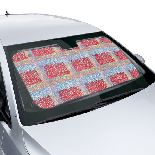 Tropical Car Sun Shades / Disco Red Coral