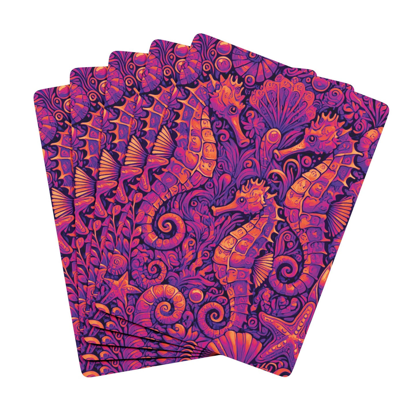 Poker Playing Cards - Seahorse Trio, Heatwave