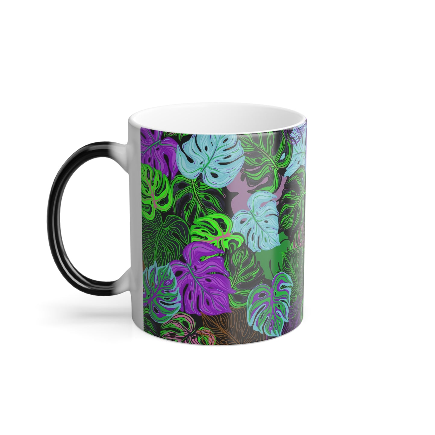 Color Morphing Mug, 11oz, Monstera Party