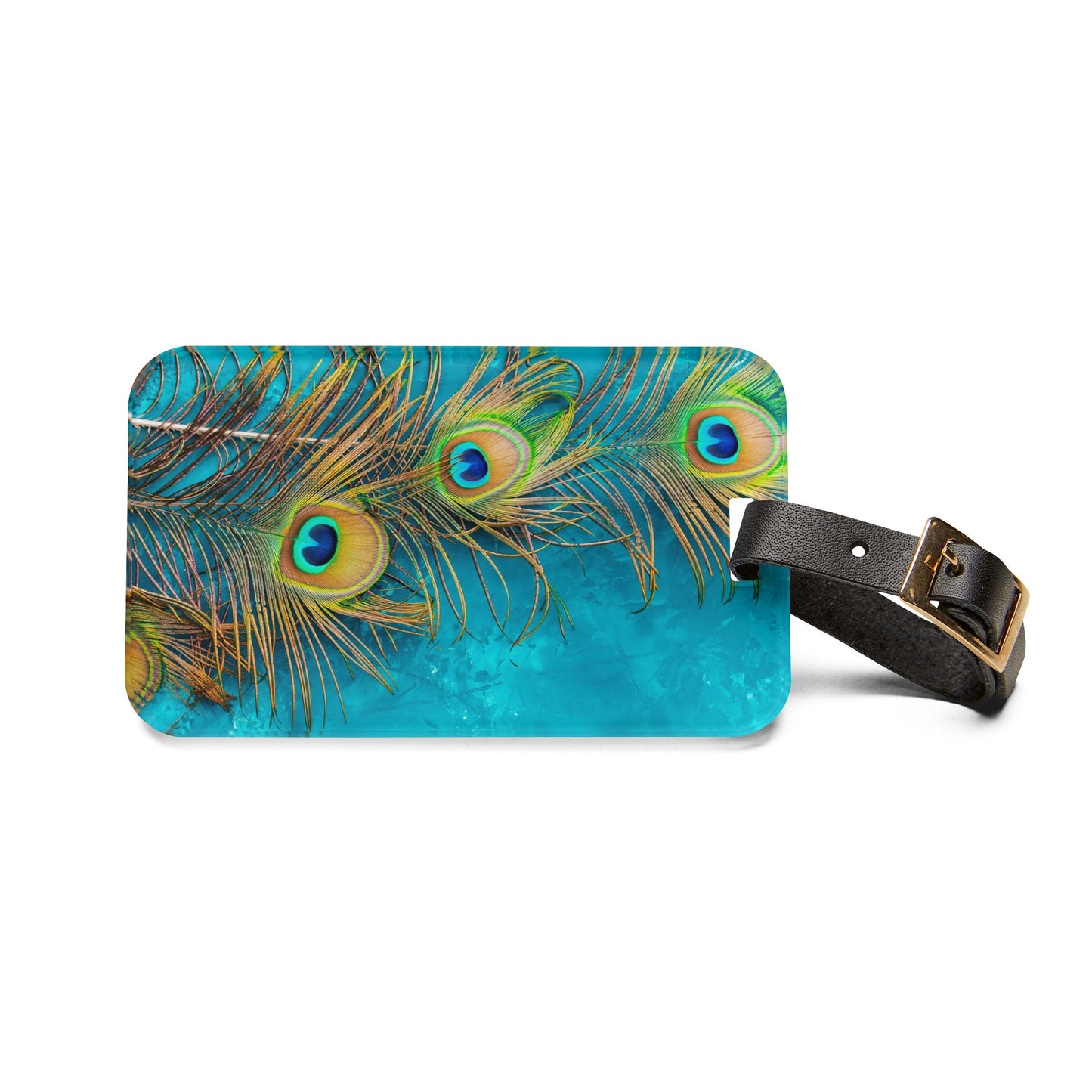 Luggage Tag - Peacock Turquoise Glow