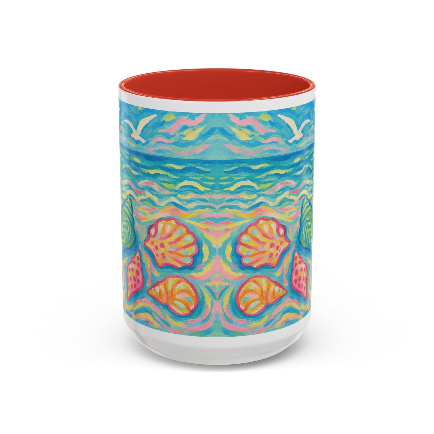 Accent Coffee Mug (11, 15oz), 8 Colors - Glow Seashells