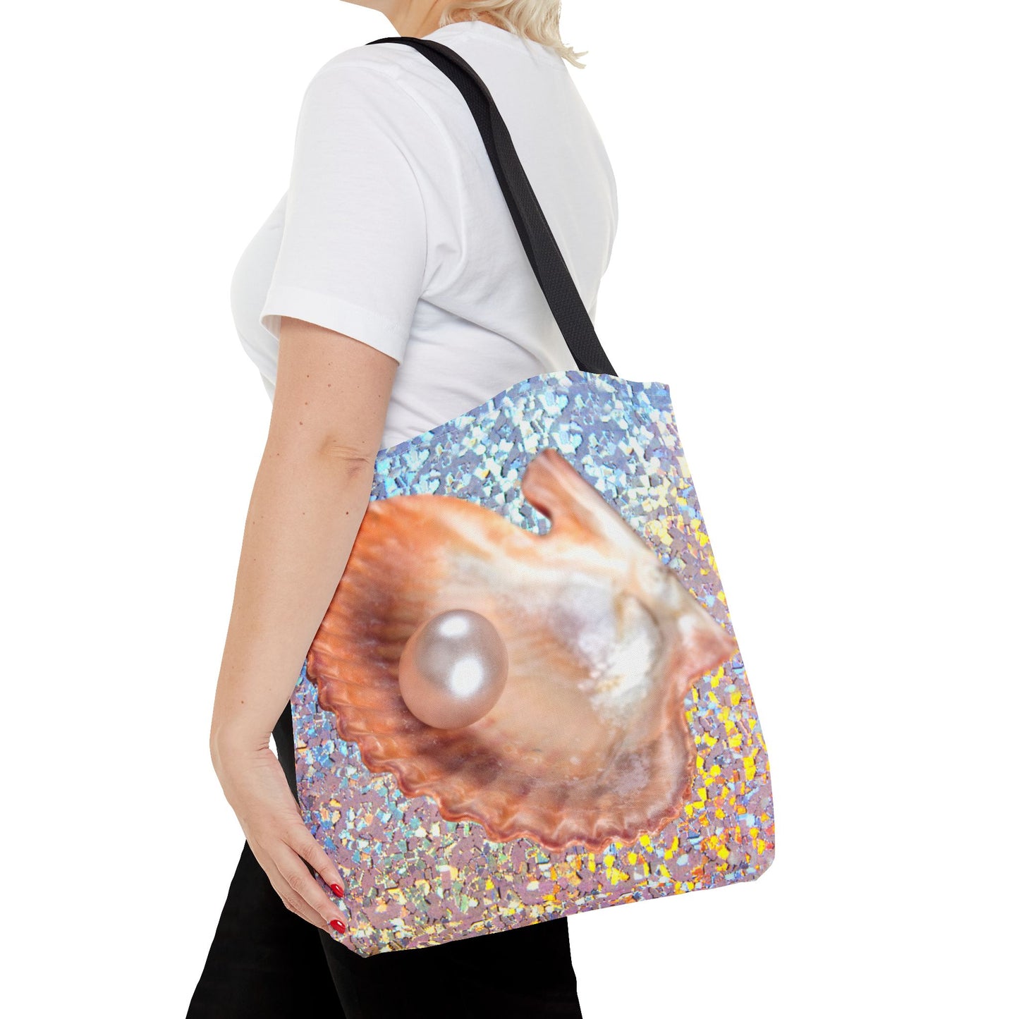 Disco Peach Pearl & Shell Tote Bag - 3 Sizes