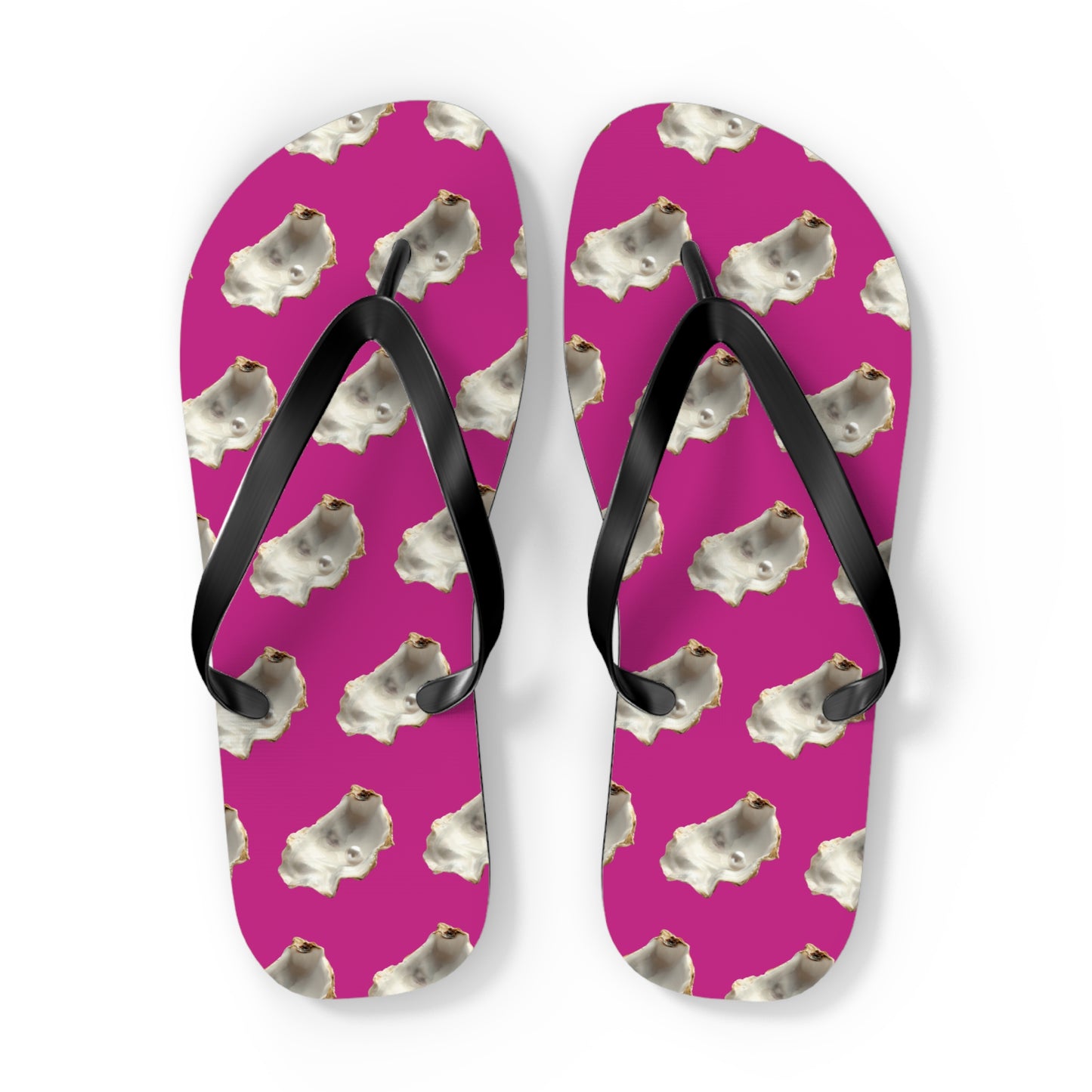 Flip Flops - White Pearl Oyster, pink