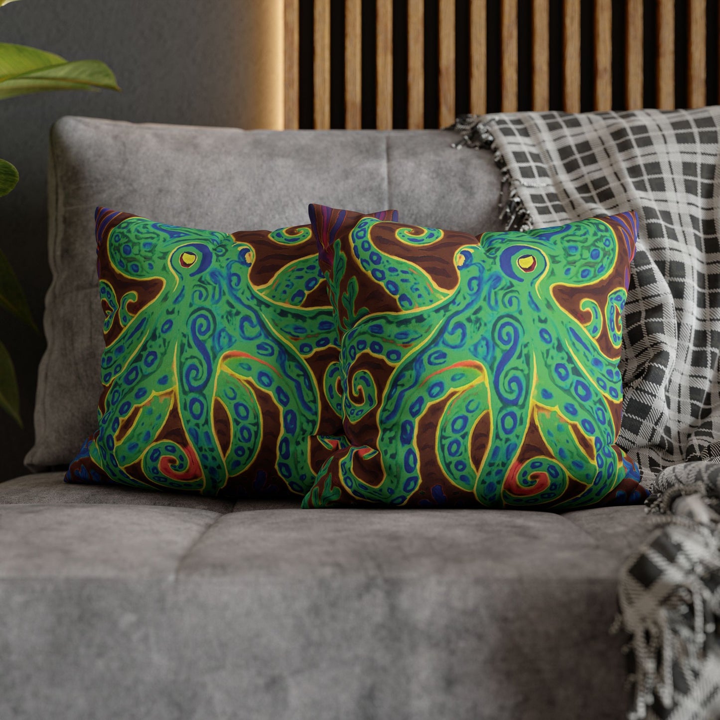 Faux Suede Square Pillowcase - Gamma Kraken Joe