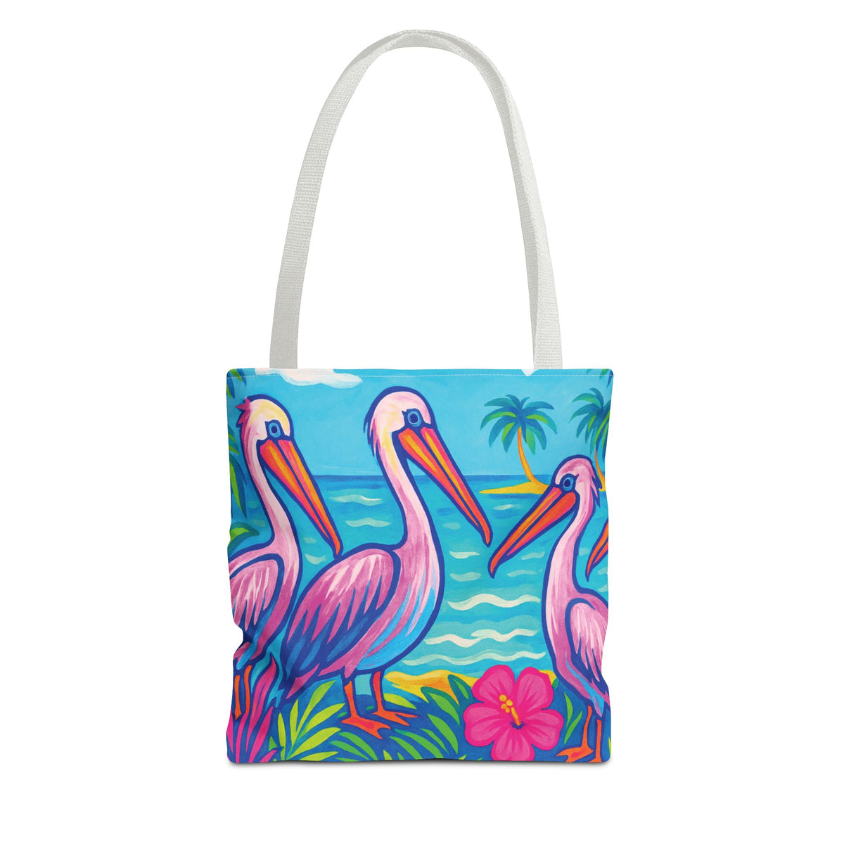 Beach Pelican Party Tote Bag - 3 Sizes