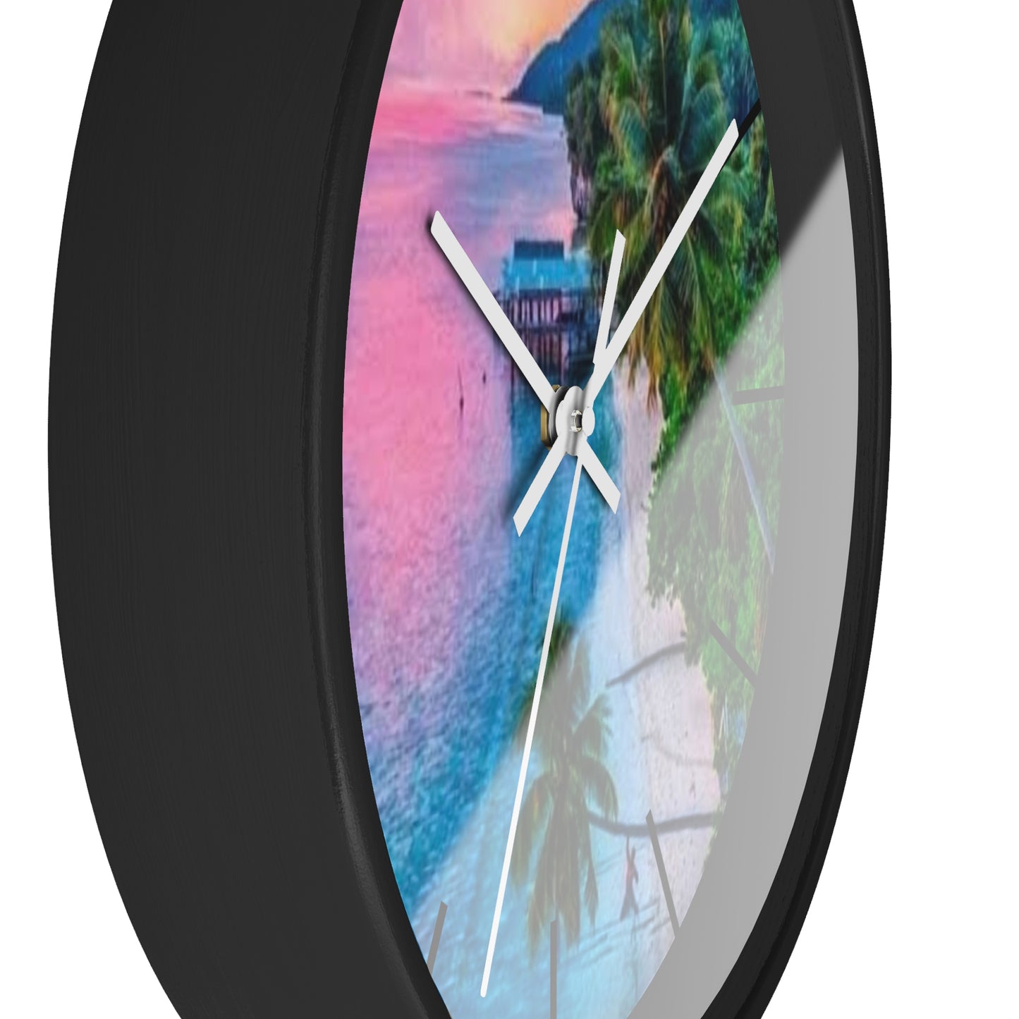 Wall Clock, Pink Island Time, Hands/Base Variants