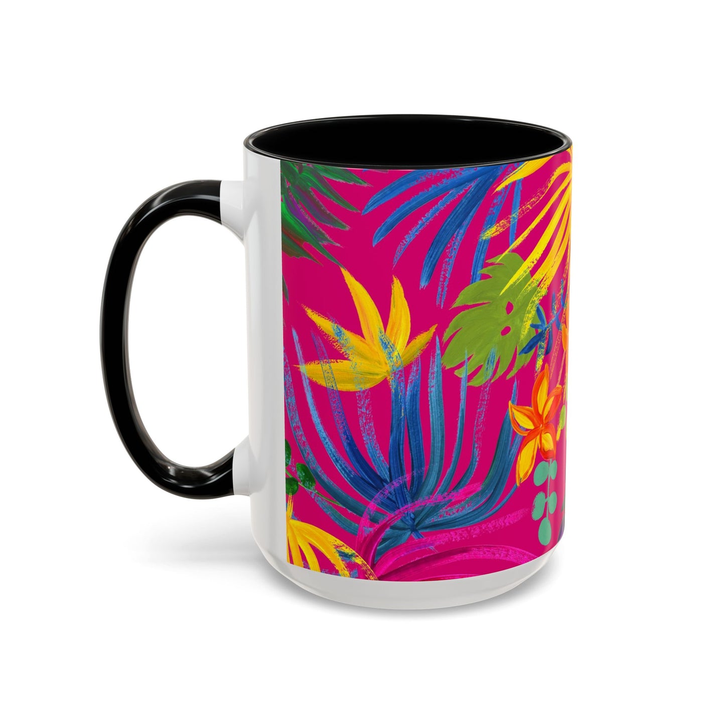 Accent Coffee Mug | Tropical-Inspired Drinkware / Exotic Flora