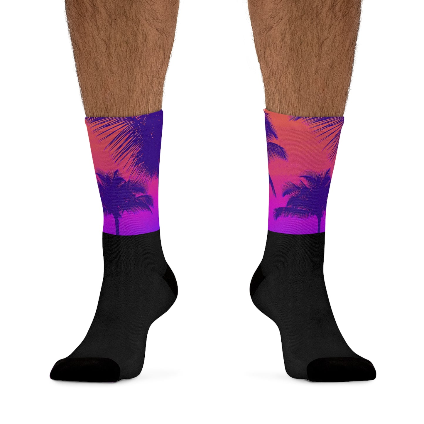 Recycled Poly Socks, Palm Glow Pop