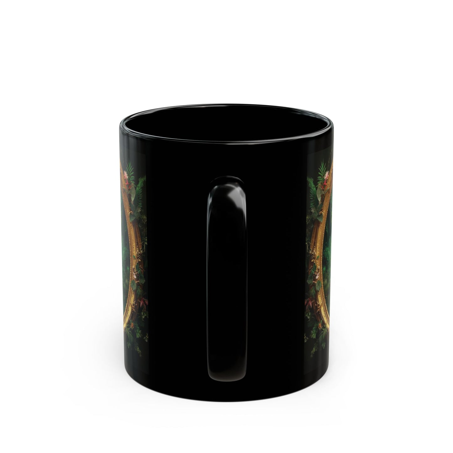 Black Coffee Mug - Golden Portal to Paradise