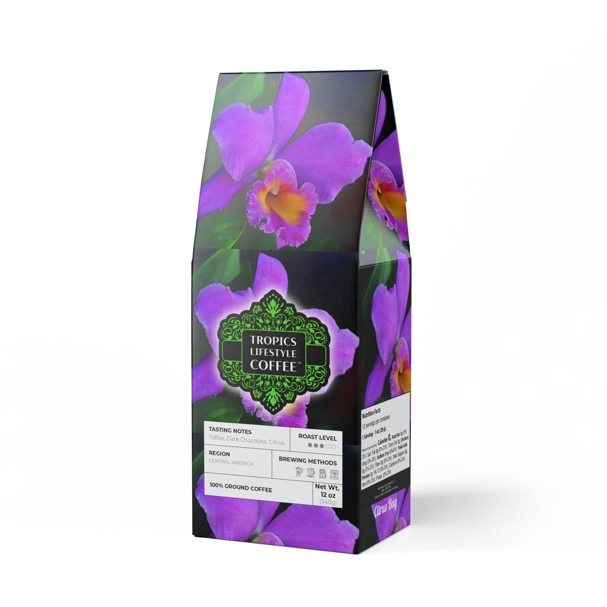 Citrus Bay Blend™ (Medium Roast) Specialty Grade Craft Coffee / Real Purple Orchid
